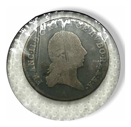 Rara Moneda Cobre 1 Kreuzer Rey Frantz Ii Año 1800 Austria (Usado)