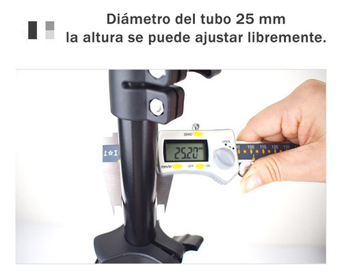Porta Suero Tripie Base De Metálica 4 Ganchos Ajustable