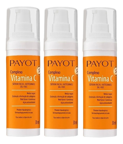 Payot Kit Complexo De Vitamina C 30ml - 3 Unidades Tipo De Pele