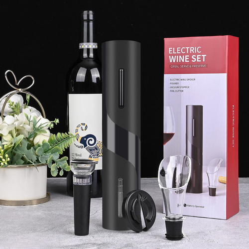 Juego De Abridor De Vino Eléctrico Automático Sacacorchos