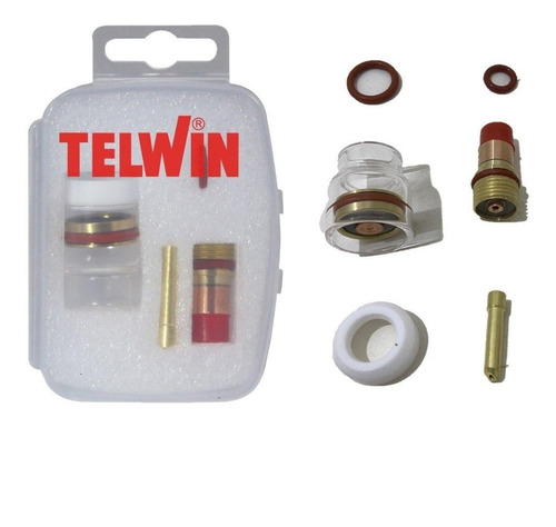 Kit P/tig Gas Lens Pyrex 1.6mm - Crystal Champagne Telwin