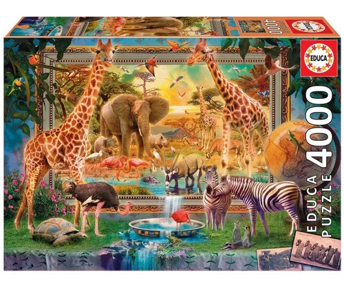 comprar Puzzle Educa Volviendo De La Sabana 4000 Piezas Didactico Ax