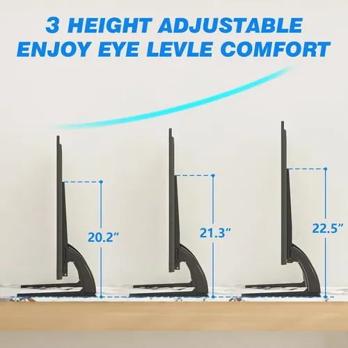 Rfiver Universal Table Top Tv Stand Base Tv Legs With Hei...