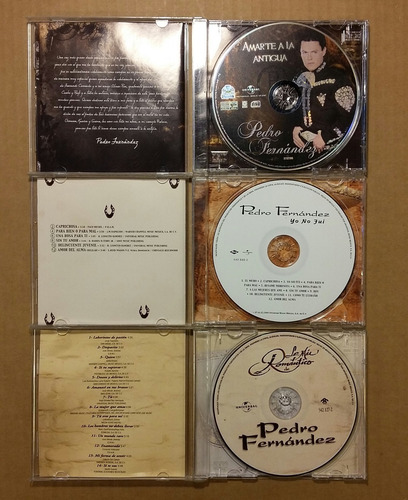 Lote 3 Cd Pedro Fernández Ranchera Mariachi Pop Romántica