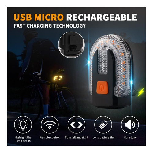 Luz Trasera De Bicicleta De Bicicleta Teguangmei 2pcs Con De