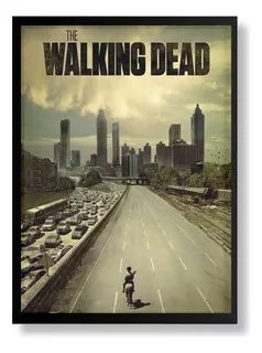 Poster Quadro The Walking Dead Moldura Com 33x43 Cm #1