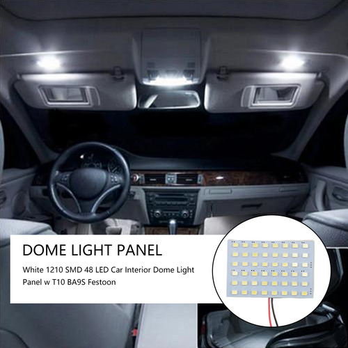 Panel De Luz Led Blanco 1210 Smd 48 Para Interior De Coche W