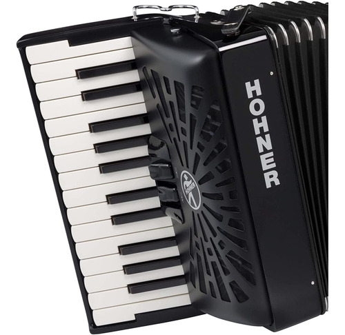 Acordeon Hohner Bravo Ii 48 Bajos 26 Teclas Negro Con Funda