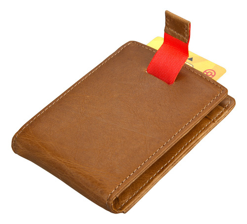 Monedero Multifuncional De Cuero Genuino Rfid Money Clip