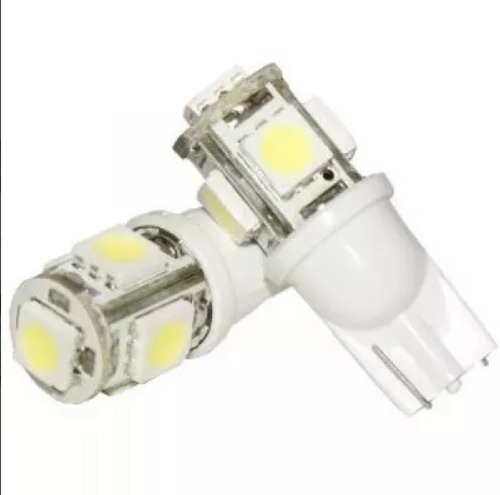 Lampara Led De Posicion T10 Blanco 5 Puntas 5w