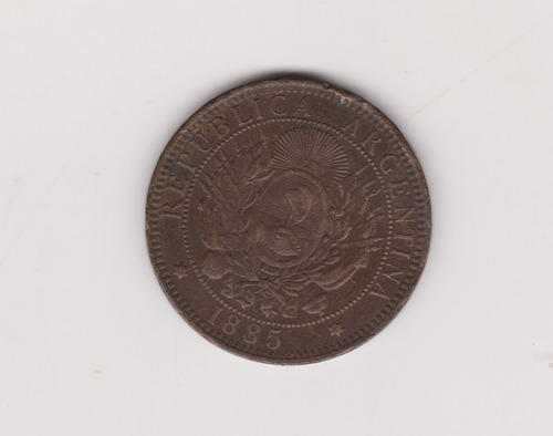 Moneda Argentina 2 Centavos Año 1885 Muy Bueno +