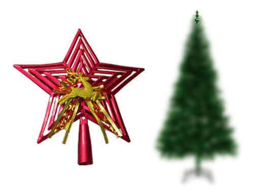 Estrella Grande Dorada Para Punta Arbol Navideño Exclusivo