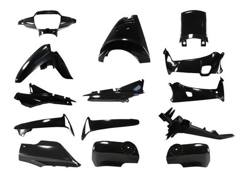 Kit Plasticos Carenado Honda Wave 14pcs Gris Oscuro