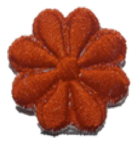 Parche Aplique Bordado Flor 4cm.plancha Packx6 Rojo Roja