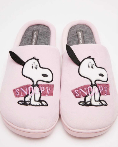 Pantuflas Snoopy Peanuts Rosa
