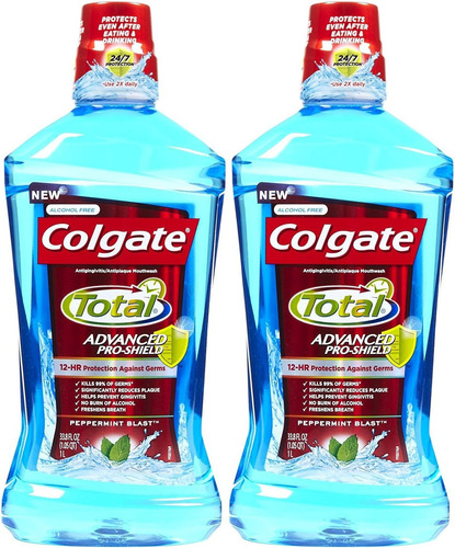 Colgate Total Advanced Pro-shield Enjuague Bucal  Menta Blas