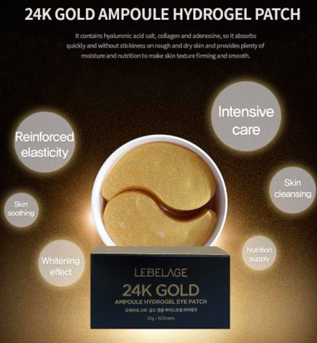 Parches Para Ojos Coreana De Hidrogel Con Oro 24k 90g (1pz)