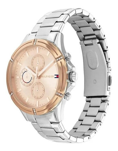 Reloj Tommy Hilfiger Para Mujer De Acero 1782503 Ss Color de la malla Plateado Color del bisel Rosé Color del fondo Rosé