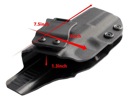 Jairtienda Funda Pistola Arma Interna Para Glock Oculta Kydex Iwb 25 17