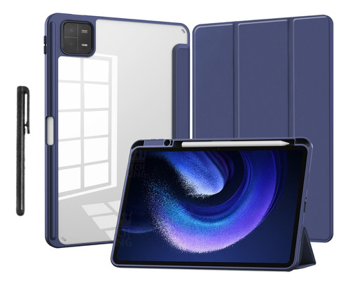 Capa Fundo Em Acrílico Não Amarela +caneta Para Xiaomi Pad 6