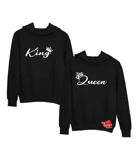 Sudaderas De Parejas Love Duo Amor King Queen Novios Bl