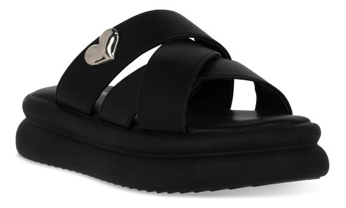 330-68 Sandalia Urban Plataforma 3 Cm Dama Mujer Negro