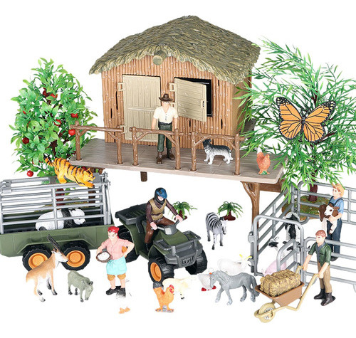 Para . Mini Figuras De Animales De Granja, Juego De