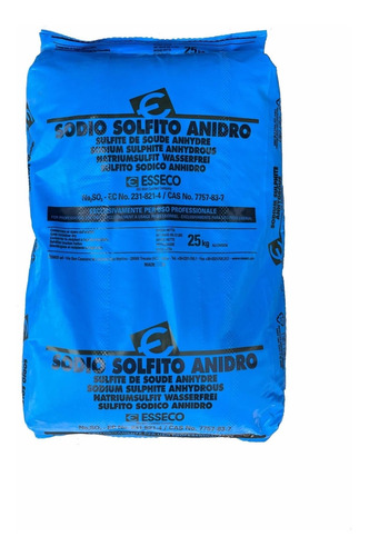 Sulfito De Sodio Anhidro 25 Kg