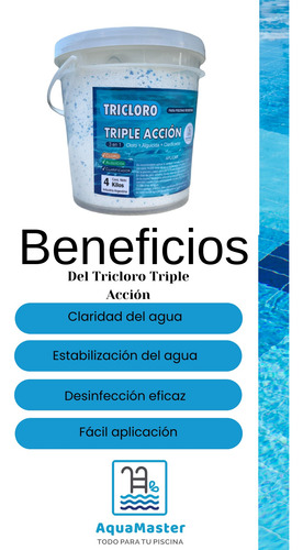 Pastillas Triple Accion 4kg +cloro Granulado Lento Triple4kg