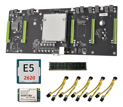 Placa Base De Minería Btc Eth79-x5b Con Cpu E5 2620+8g Ddr3