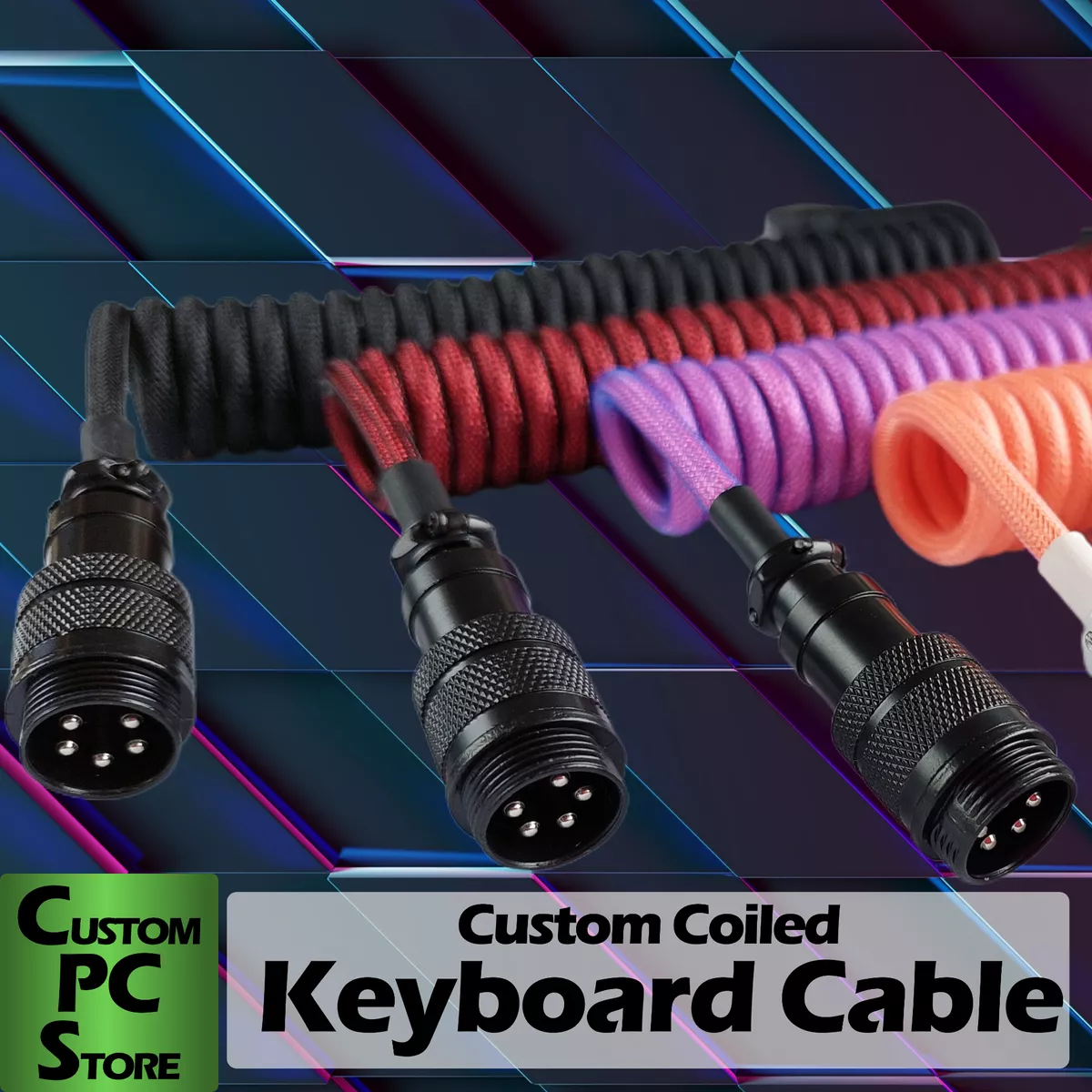 Cables Coiled para Teclado Mecánico
