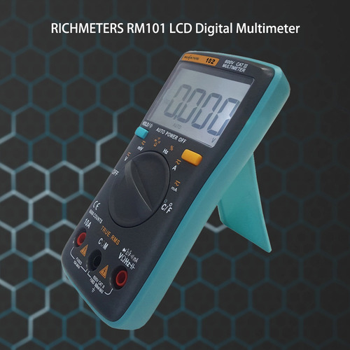 Richmeters Rm102 True Rms Multifuncional Lcd Multímetro
