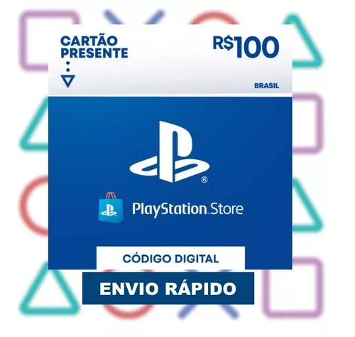 Compre agora créditos de R$100 para a PSN Brasil - Cartão pré-pago PSN