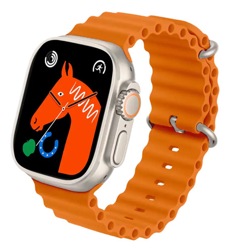 Smartwatch Reloj Inteligente X8 Ultra W&o Naranja Y Negro