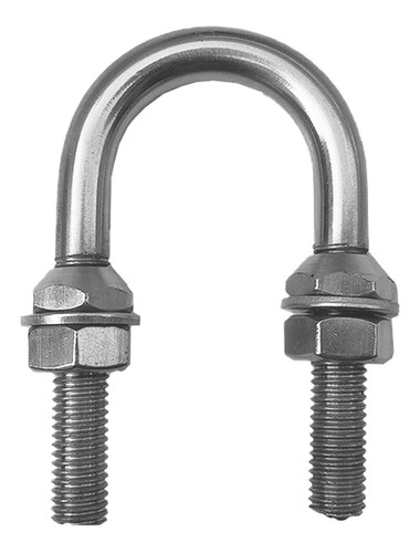Amarrador Gancho Popa U-bolt 3/8  9,5mm Aço Inox Barco Lanch