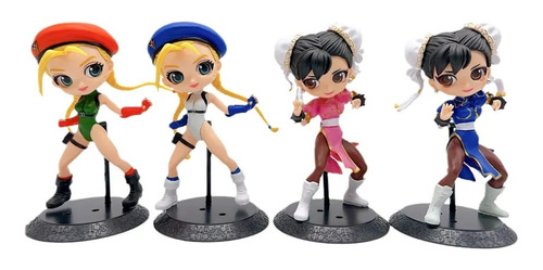 Set 4 Figuras Q Posket - Cammy & Chun Li - Street Fighter