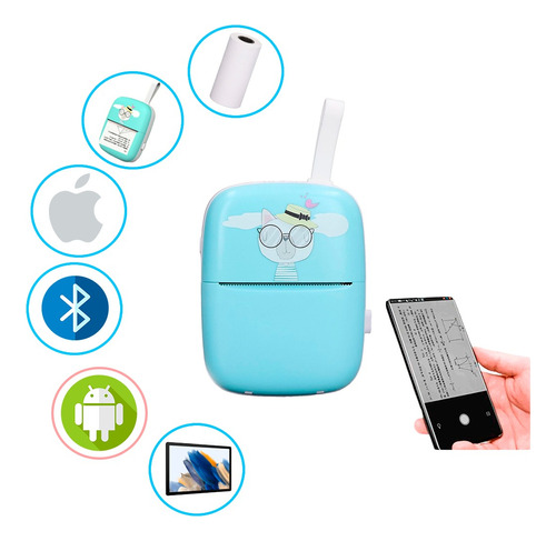 Mini Impresora Celular Térmica Inalámbrica Fotos Bluetooth