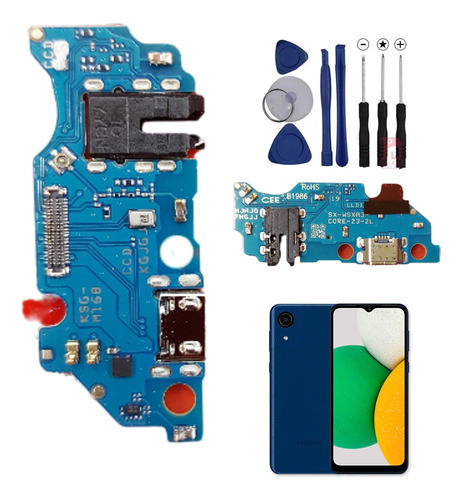 Placa De Carga Pin P/ Samsung A03 Core + Kit De Herramientas