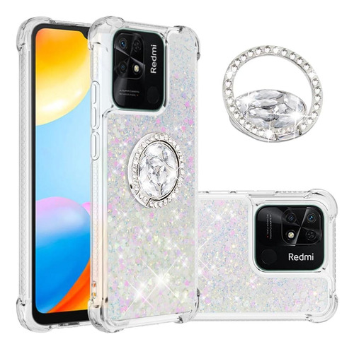 Ccsmall Glitter Case Para Xiaomi Redmi 10c, Bling Sparkle De