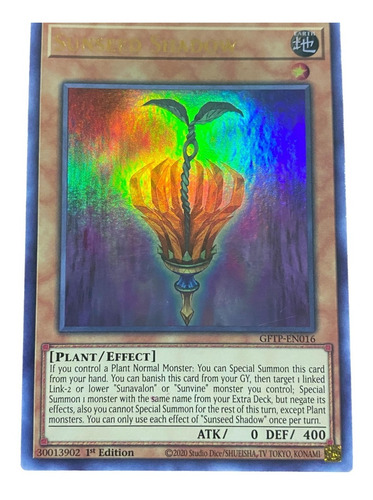 Yugioh! Sunseed Shadow Gftp-en016 Ultra