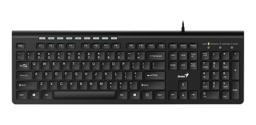 Imagen 1 de 3 de Teclado Genius SlimStar 230 QWERTY español color negro