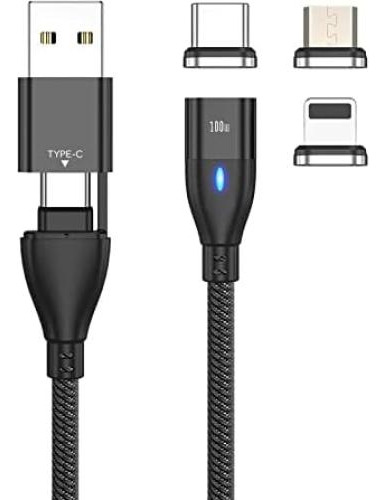 Cable Magnetosnap Boxwave 100w Usb-c Y Micro Negro