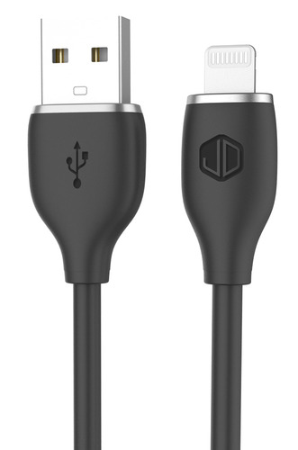 Cable De Datos Jd D-23 Usb Compatible iPhone Carga Rápida Color Negro