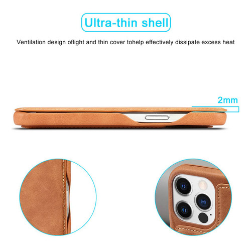 Funda De Piel Clásica Para iPhone 6 6s 7 8 Plus X Xs Max Xr 11 12 13 14 15 16 Pro Max 14plus 15plus 16plus 12mini 13mini