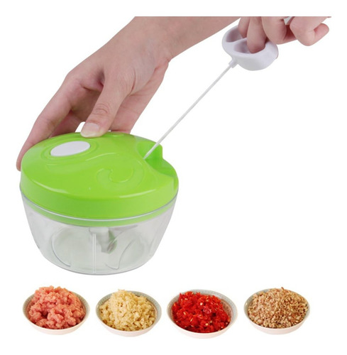 Picador Triturador De Alimentos Manual Verduras Carne Ajo