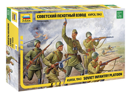 Soviet Infantry Platoon Kursk 1943 By Zvezda # 8077 1/72
