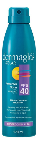 Protector solar  Dermaglós  FPS 40 40FPS  en spray continuo 170mL