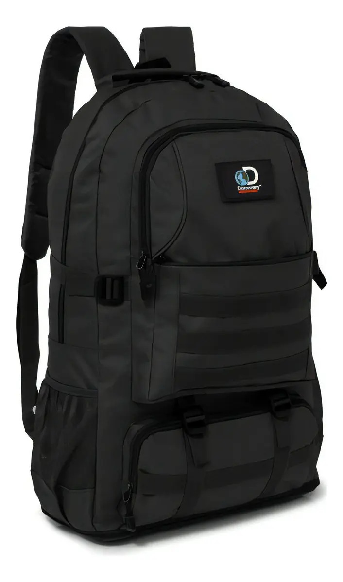 Mochila Trekking Discovery Adventure Espalda 40 10 Camping Color Negro