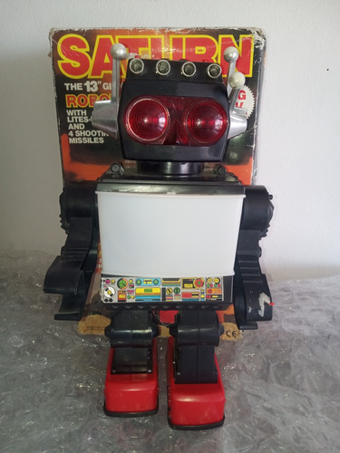 Robot Saturno Vintage Con Detalle (Usado)