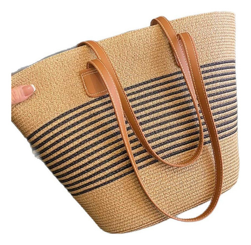 Bolso De Natural Boho Playero -tote Verano Con Gran Playa